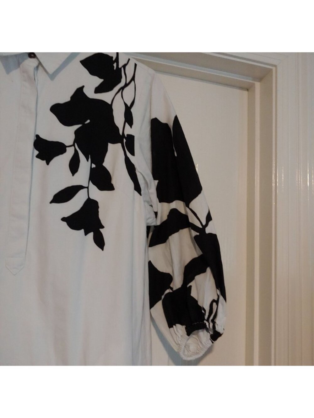 Jo Faulkner For Maeve Oversized Asian Botanical Midi Dress Gallery Zen  SP - Picture 9 of 11